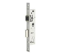 THIRARD - Boîtier de Serrure Encastrable à Cylindre pour Menuiserie Métallique - Axe 24 mm - Entr’axe 70 - Bouts Carrés - Inox - Têtière Inox - Demi-Tour Réversible - Sécurité Optimale - Gris