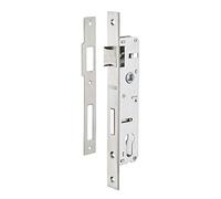 THIRARD - Boîtier de Serrure Encastrable à Cylindre pour Menuiserie Métallique - Axe 25 mm - Bouts Carrés - Zingué - Coffre Acier - Têtière Inox - Pêne Alliage Nickelé - Gâche Inox - Gris