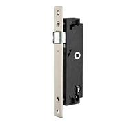 THIRARD Boitier de Serrure Encastrable à Cylindre pour Portail, Axe 40 mm | Bouts Carrés, Coffre ABS Épaisseur 22 mm, Têtière Inox, Pêne Réglable, Demi-Tour Réversible.