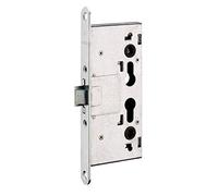 THIRARD - Boîtier De Serrure Encastrable à Cylindre Pour Porte de Chaufferie - Axe 65 mm - Industrie - Anti-Panique - Bouts Ronds - Têtière Acier Zingué - Verrouillage Efficace