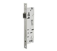 THIRARD - Boîtier de Serrure Encastrable à Cylindre pour Porte d'Entrée - Axe 37 mm - Entr'Axe 92 mm - Bouts Carrés - Têtière Inox - Pêne Acier Nickelé - Sécurité Optimale - Gris