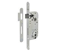 THIRARD - Boitier de serrure encastrable à cylindre pour porte d'entrée, axe 40mm, bouts ronds, cylindre 30x30mm, zingué