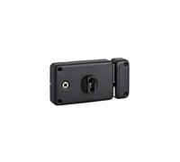 THIRARD - Boitier de Serrure Horizontale en Applique Double Entrée pour Porte d'Entrée - Droite - Axe 60 mm - 140 x 88 mm - Noir - Coffre et Gâche Acier Embouti