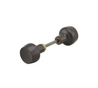 Bouton double - 1 portée - pour serrure horizontale type Horga - marron foncé