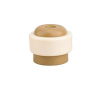 THIRARD Butoir à Visser, Ø35x30 mm, Marron Et Beige | Fixation Au Sol, Plastique Durable, Protection Murale, Évite Trous, Arrêt Porte, Petit Et Efficace, Vis Incluse, Aluminium.