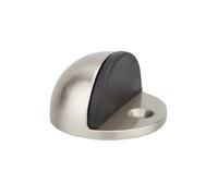 THIRARD Butoir à Visser, Ø44x25 mm, Chrome Satiné | Fixation Au Sol, Design Moderne, Arrêt en Caoutchouc, Protection Murale, Demi-Boule, Prévention Des Trous, Vis Incluse.