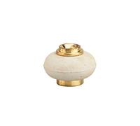 THIRARD - Butoir à Visser - Laiton - Fixation au Sol - Corps Moulé - Bague Caoutchouc - Protection Murale - Évite les Trous - Design Élégant - Ø 30 x 22 mm - Jaune/Doré
