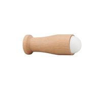 THIRARD - Butoir Balustre - Fixation au Mur - Bois - Monture Bois - Bague Souple ou Caoutchouc - Protège Vos Murs des Coups de Poignées - Évite La Formation de Trous - Ø 28 x 80 mm - Marron