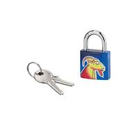 THIRARD - Cadenas à Clé 30 mm - Acier - Anse Acier Cémenté Nickelé - Mécanisme à Goupilles - 3 Clés Acier Nickelé - Modèle ASTRO - Pour Petits Bagages et Casiers - Multicouleur