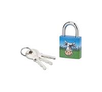 THIRARD Cadenas à Clé 30mm Chtiote Meuh | Corps Acier, Anse Cémentée Nickelée, Mécanisme à Goupilles, 3 Clés Acier Nickelé, Modèle MEUH.