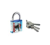 THIRARD - Cadenas à Clé 30mm Line Sport Hockey - Acier - Anse Acier Cémenté Nickelé - Mécanisme à Goupilles - Livré avec 3 Clés - Modèle LINE SPORT - Multicouleur