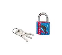 THIRARD - Cadenas à Clé 30mm Line Sport Natation - Acier - Anse en Acier Cémenté Nickelé - Mécanisme à Goupilles - Livré avec 3 Clés - Modèle LINE SPORT - Multicouleur