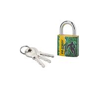 THIRARD - Cadenas à Clé 30mm Line Sport Rugby - Acier - Anse en Acier Cémenté Nickelé - Mécanisme à Goupilles - Livré avec 3 Clés - Modèle LINE SPORT - Multicouleur