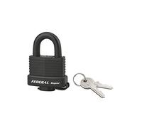 THIRARD - Cadenas à Clé Anti-Corrosion 40mm - Anse Inox Gainé PVC - Corps Laiton Gainé PVC - Double Verrouillage par Billes Inox - 2 Clés Laiton Nickelé - Serrurerie de Picardie