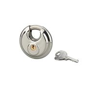 THIRARD - Cadenas à Clé Astra UNIKEY - Corps Acier Monobloc - Anse Inox Intégrée - Pour Sécuriser Chaînes de Moto - Mécanisme à Goupilles - Livré avec 2 Clés - Cadenas S'entrouvrant - 70 mm - Gris