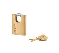 THIRARD - Cadenas à clé Fédéral Lock 530-P, laiton, chantier, anse protégée acier, 60mm, 2 clés