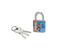 THIRARD - Cadenas à Clé Luxe 20mm - Laiton - Anse en Laiton - Mécanisme à Goupilles - Livré avec 2 Clés - Modèle LUXE - Pour Intérieur - Idéal Petits Bagages et Casiers - Multicouleur