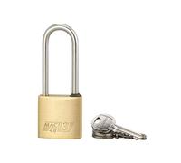 THIRARD - Cadenas à Clé Mach 3-40 mm - Laiton Massif - Pour Extérieur - Anse Acier Inoxydable - Étanche avec Joint d’Étanchéité - Double Ancrage - 2 Clés Acier Nickelé
