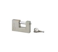 THIRARD Cadenas à Clé Prisonnière LAND, 90 mm, Acier Nickelé | Pour Extérieur, 3 Clés Acier, Corps Monobloc, Anse Chromée, Mécanisme à Goupilles, Verrouillage par Billes.