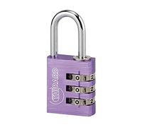 THIRARD - Cadenas à Code Modèle Onyx - Type 1 - Aluminium - Pour Intérieur - 3 Chiffres - Anse Acier Nickelé - Combinaison Modifiable - Couleurs Assorties - 30 mm