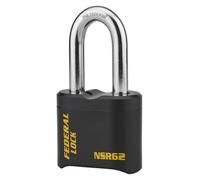 THIRARD - Cadenas à Combinaison Fédéral Lock SR - Acier Noir - 4 Chiffres - Anse en Molybdène - 62 mm - Haute Sécurité - Résistant à la Corrosion et au Crochetage