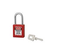 Thirard Cadenas de consignation LOTO 91260 40 mm anse acier Ø 6 x 38 mm rouge