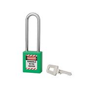 THIRARD Cadenas de Consignation 40 mm, Anse Acier 76 mm Ø 6 mm, Vert | Cadenas LOTO à clé unique pour condamner un point d'énergie et identifier l'intervenant durant la maintenance industrielle.