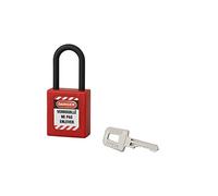 Thirard Cadenas de consignation LOTO Lockout Tagout 40 mm anse nylon Ø 6 x 38 mm rouge