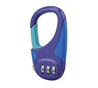 THIRARD - Cadenas Mousqueton à Combinaison 3 Chiffres - Bicolore - Intérieur - Corps en Alliage Moulé - Anse Ø 7 mm - Mécanisme à 3 Viroles - Combinaison Modifiable - Bleu