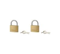 THIRARD Cadenas TYPE 1 Lot de 2 TYPA 1, 45mm | Intérieur, anse en acier cémenté, 4 clés s'entrouvrant, corps en alliage monobloc, mécanisme à goupilles.