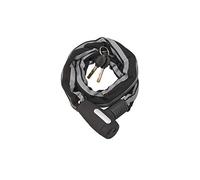 Antivol Biker Chaîne Carrée Acier 6x6x900 MM - Fermeture par Clé (2 Clés Fournies) pour Motos - Vélos - Scooters et Barrières - Finition Noire Gainée Nylon - THIRARD