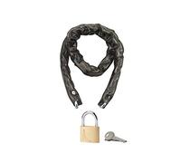 THIRARD - Chaîne Antivol en Acier Cémenté Zingué avec Gaine PVC - Cadenassable - Pour Vélo, Scooter, Barrières - Système de Fermeture à Clé - Longueur 0.90 m - Noir