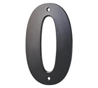 THIRARD - Chiffre 0 à Visser - Alliage Métallique - Extérieur - Idéal pour Numéro de Maison et Boîte aux Lettres - Résistant aux Intempéries - Hauteur 80 mm - Noir