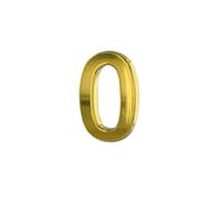 THIRARD - Chiffre 0 doré adhésif, ABS, H.50mm, Idéal pour Décoration, Numérotation, Signalisation, Résistant Aux Intempéries, Facile à Appliquer