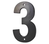 THIRARD - Chiffre 3 à Visser - Alliage Métallique - Extérieur - Idéal pour Numéro de Maison et Boîte aux Lettres - Résistant aux Intempéries - Hauteur 80 mm - Noir
