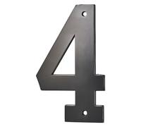 THIRARD - Chiffre 4 à Visser - Alliage Métallique - Extérieur - Idéal pour Numéro de Maison et Boîte aux Lettres - Résistant aux Intempéries - Hauteur 80 mm - Noir