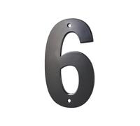 THIRARD - Chiffre 6 à visser, alliage, H.80mm, noir
