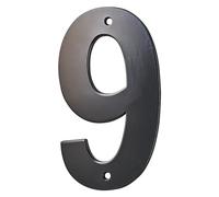 THIRARD - Plaque signalétique Chiffre 9 hauteur 80mm noir à visser