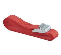 THIRARD - Cinghia di Fissaggio a Boucle Autoserrante - Poliestere - Boucle a Camma 30 mm in Zamak a Denti Multipli - Per Trasporto e Fai da Te - Fissaggio Robusto - 25 mm x 2,50 m - Rosso