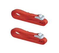 THIRARD - Lot de 2 sangles de serrage, 5m à boucle autoserrante, rouge