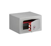 THIRARD - Coffre-Fort à Poser - Bran - Acier - Usage Domestique - Sécurisé Par Clé - Certifié EN 1300 et EN 14450-S2-2 Pênes de Ø22 mm - 220 x 350 x 300 mm - Gris - 18 L