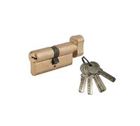 THIRARD - Cylindre de serrure à bouton Tiger 6, 40Bx30mm, laiton, anti-arrachement, anti-perçage, 5 clés