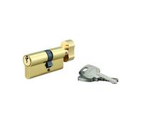 THIRARD Cylindre à Bouton, 45 x 45 mm, Laiton, Serrure Double, 3 Clés | Protection anti-arrachement, mécanisme à goupilles haute précision, finition laiton, compatible portes standards