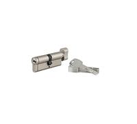 THIRARD - Cylindre de serrure à bouton débrayable Transit 1, 40Bx40mm, 5 clés, nickelé