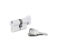 THIRARD Cylindre à Bouton STD, 30B x 30 mm, Blanc | Finition blanche, 3 clés incluses, mécanisme à goupilles, montage standard, haute sécurité pour porte d'entrée