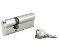 THIRARD - Cylindre à clé crantée 30 x 60 mm 3 clés avec vis de 45 mm nickelé