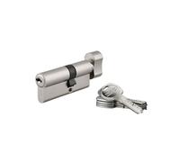 THIRARD - Cylindre de serrure à bouton débrayable Trafic 6, 30x40mm, anti-arrachement, anti-perçage, nickel, 5 clés longues