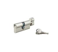 THIRARD - Cylindre de Serrure à Bouton SA Unikey - Nickelé - Mécanisme à 5 Goupilles - Protection Anti-Arrachement - 30B x 40 mm - Gris - Système S'entrouvrant - Livré avec 3 Clés