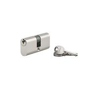 THIRARD - Cylindre de Serrure Double Entrée Ovale - Laiton - Mécanisme à 5 Goupilles - Protection Anti-Arrachement - 30 x 30 mm - Jaune/Doré - Livré avec 3 Clés