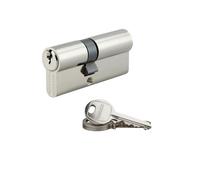 THIRARD - Cylindre de Serrure Double Entrée SA Unikey - Nickelé - Mécanisme à 5 Goupilles - Protection Anti-Arrachement - 30 x 40 mm - Gris - Système S'entrouvrant - Livré avec 3 Clés